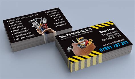 Plastering Business Cards Templates