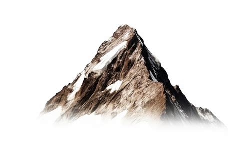 Premium AI Image | A mountain with a white background and the word ...