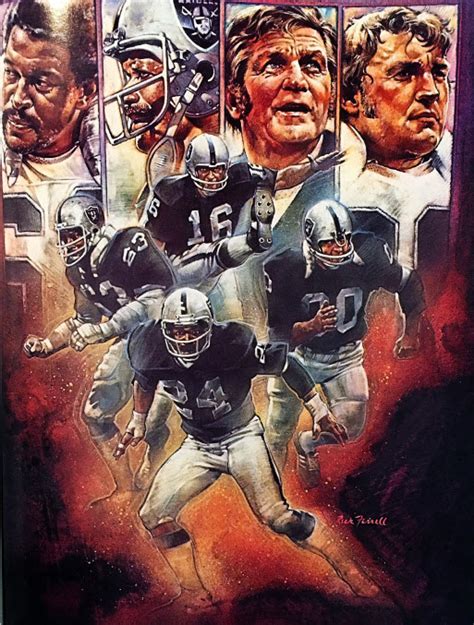 Pro Football Journal Presents: NFL Art: Raiders Hall of Famers by Rick ...