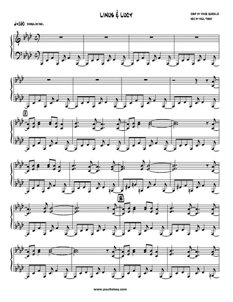 Linus and Lucy Sheet Music PDF - Jazzmentl