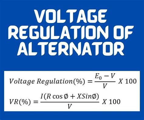 alternator % voltage regulation formula Archives - Electrical Volt