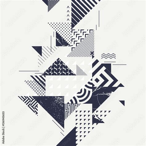 Abstract art background with geometric elements Stock Vector | Adobe Stock