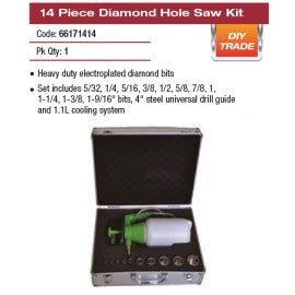 14 PIECE DIAMOND HOLE SAW KIT - elotile