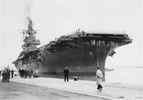 USS Enterprise (CV-6) arriving at Southampton, England, on November of ...