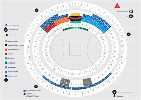 Perth Stadium Seating Plan - Seating plans of Sport arenas around the World