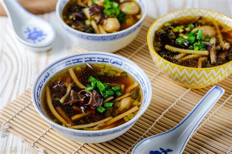 This Chinese vegetarian hot and sour soup recipe is a light meal or accompaniment that can be ...