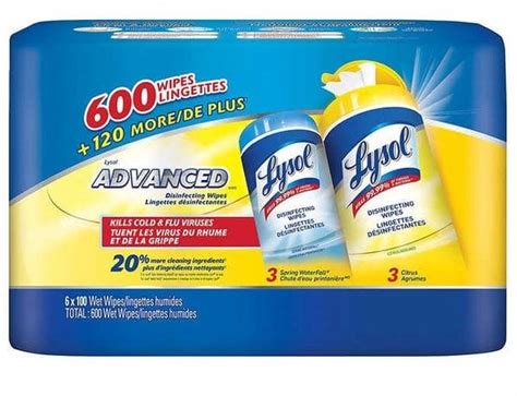 Lysol Disinfecting Wipes 6 x 100 wipes - GP2U