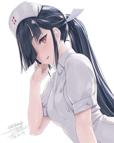 Cute Nurse [Artist's Rendition] : r/animeponytails