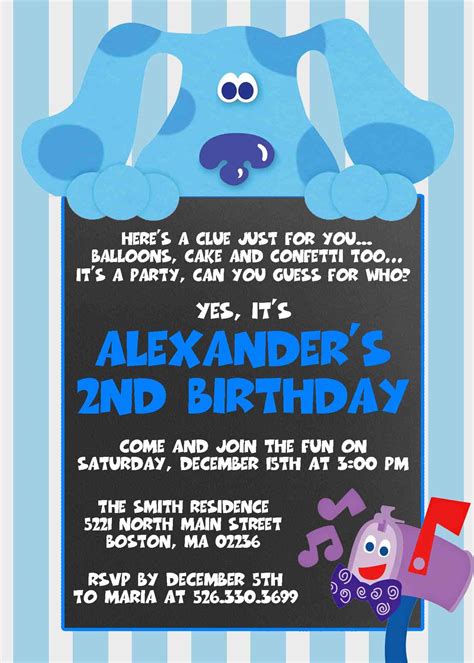 Blue's Clues Birthday Party Invitation: Personalized, Chalkboard - Invitations & Announcements