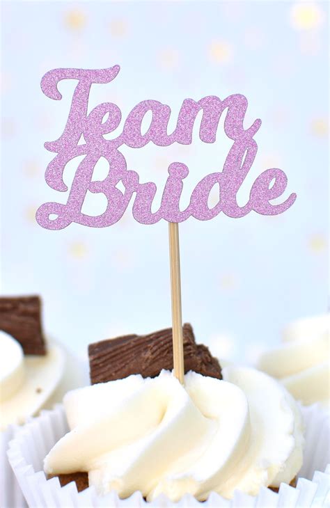 Team Bride Cupcake Toppers // Hen Party Decor Cupcake Toppers | Etsy | Bride cupcakes, Team ...