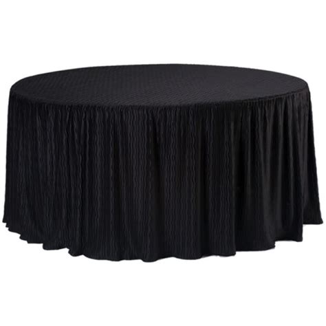 60 Inch Round Black Table Cloth Made for round Folding Tabl - The Folding Table Cloth