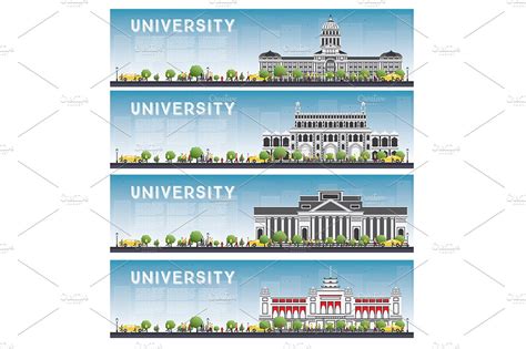 Set of University Study Banners. | Education Illustrations ~ Creative Market