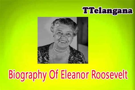 Biography Of Eleanor Roosevelt