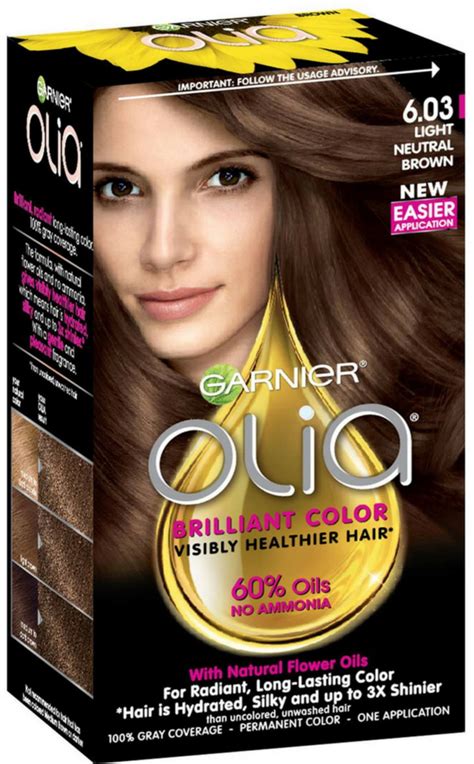 Garnier Olia Ammonia Free Hair Color [6.03] Light Neutral Brown 1 ea (Pack of 2) - Walmart.com