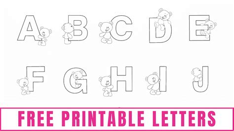 Free Printable Alphabet Letters - Printable Templates Free