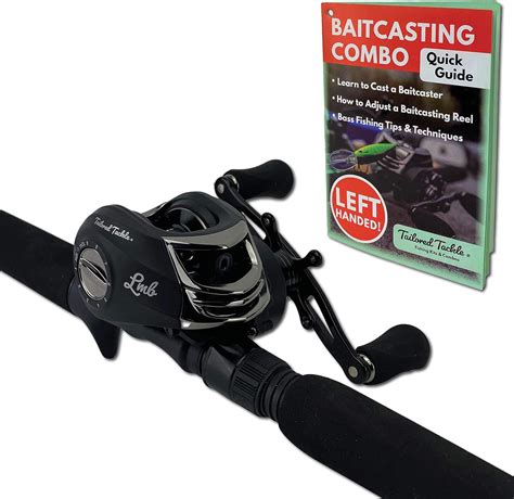 Amazon.com : Tailored Tackle (Left Handed Bass Fishing Rod Reel Baitcasting Combo 7 Ft 2 -Piece ...