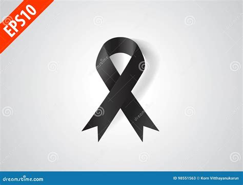 Black Ribbon Remembrance Or Mourning Commemorate Royalty-Free Stock Photo | CartoonDealer.com ...