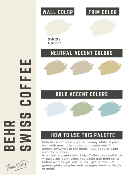 Behr Swiss Coffee Paint Color Palette – The Paint Color Project