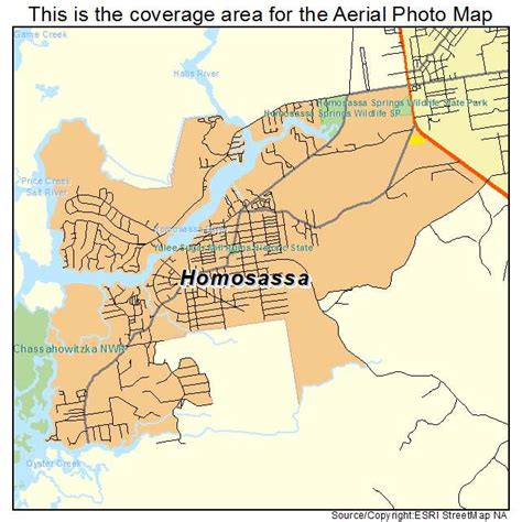 Aerial Photography Map of Homosassa, FL Florida