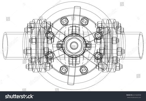 Industrial Valve Detailed Vector Illustration Isolated Stock Vector ...