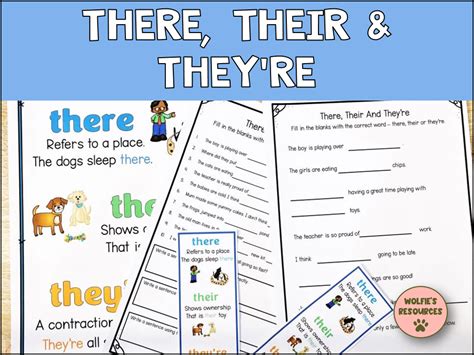 There Their They're Poster, Bookmarks and Activity | Teaching Resources