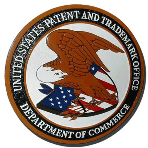 U.S. Patent & Trademark Office wooden plaque seals & podium logo emblems