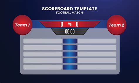 Scoreboard templates set. with display for score and space for team ...