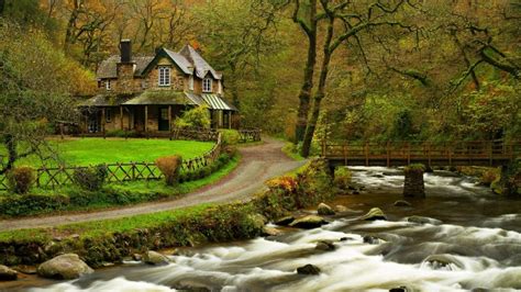 House in the Woods HD Wallpaper - WallpaperFX