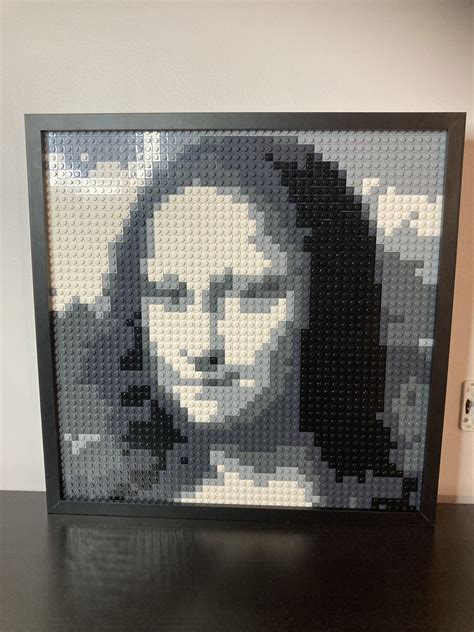 Tableau en briques encastrables de 40x40 cm et 2500 pièces. Pixel Art, Mona Lisa, Etsy, Frame ...