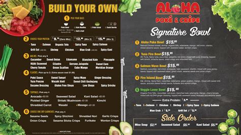 Menu - Aloha poke