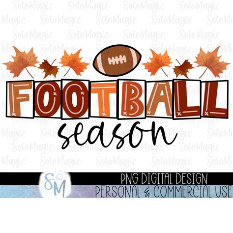 Football Season PNG Football/fall PNG Sublimation/waterslide/print&cut ...