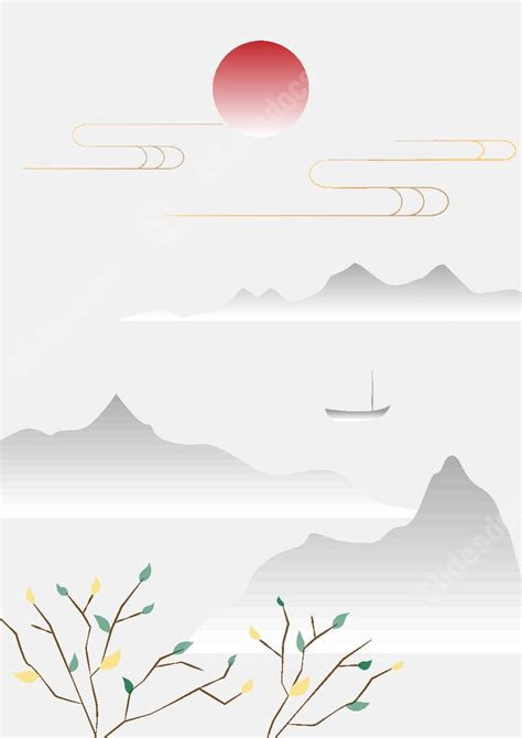 Classical Landscape Painting With Vector Retro Style Page Border ...