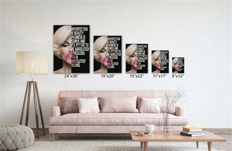 Marilyn Monroe Art Canvas-marilyn Monroe Life & Beauty Quotes - Etsy