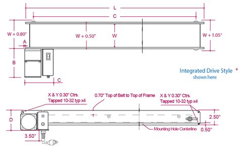 Dimensions - Mini-Mover Conveyors