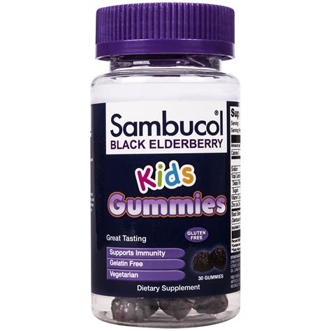 Sambucol for Kids Black Elderberry Gummies - 30 Count - Walmart.com ...