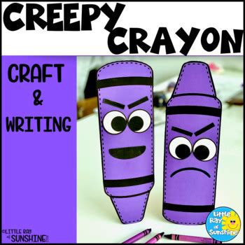 Creepy Crayon Craft with Writing by Little Ray of Sunshine | TpT