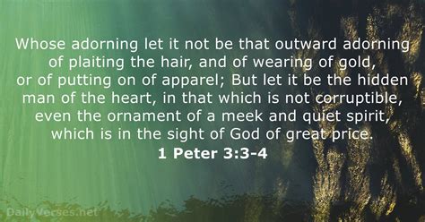 April 5, 2018 - Bible verse of the day (KJV) - 1 Peter 3:3-4 - DailyVerses.net