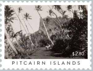 Stamp: Pitcairn Islanders on Main Road of Island (Pitcairn Islands ...