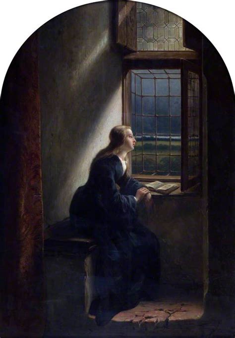 Woman Looking Out Window Painting