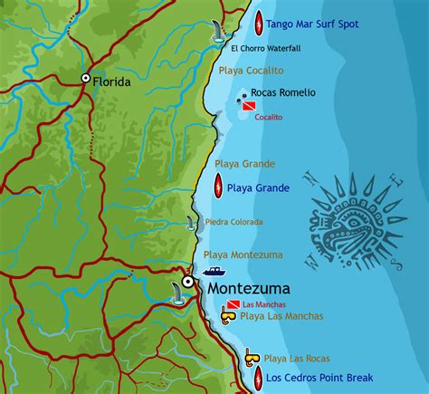 East Coast Map of the Southern Nicoya Peninsula