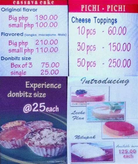 Don Benitos Menu, Menu for Don Benitos, Santa Mesa, Manila - Zomato ...