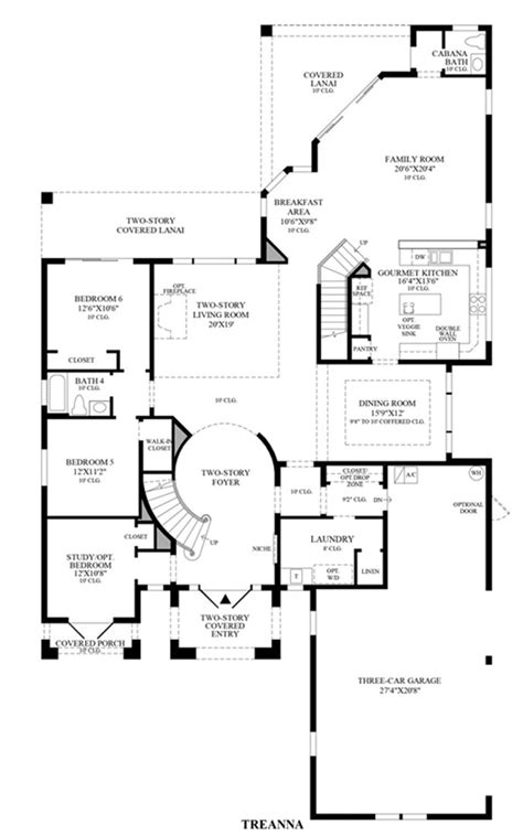 Treanna Floor Plan | Floor plans, House floor plans, Florida home