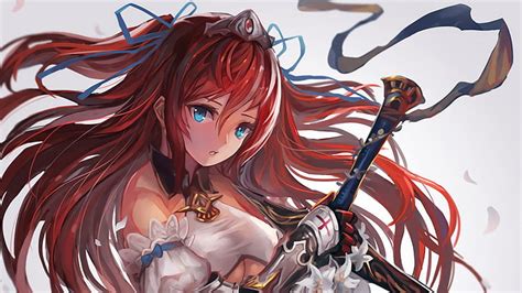 HD wallpaper: Anime Girls, Sword, Redhead, 1920x1080 | Wallpaper Flare