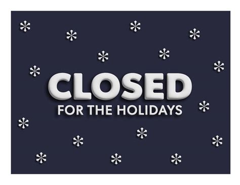 10 Free Printable Holiday Closed Signs for Your Business