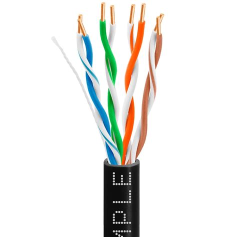 CMPLE Cat5e Gigabit Ethernet Cable Network Bulk Unshielded Twisted Pair (UTP), Solid 24AWG CMR ...