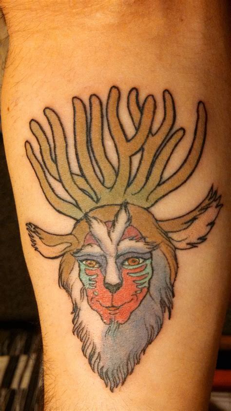 The Great Forest Spirit from Princess Mononoke. Tattoo by Camila Rocha at Sacred Tattoo NYC ...