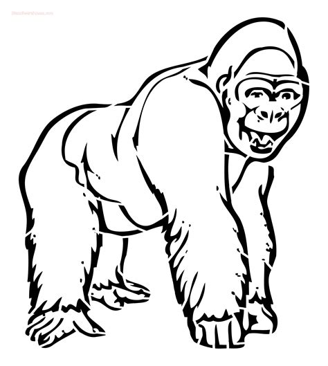 Gorilla Drawing For Kids | Free download on ClipArtMag