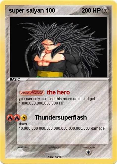 Pokémon super saiyan 100 100 - the hero - My Pokemon Card