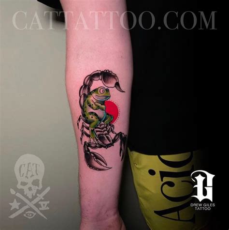 Frog Riding a Scorpion by Drew Giles: TattooNOW