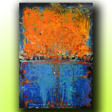 Abstract Painting, Original Abstract Art, Industrial Art, Abstract on ...